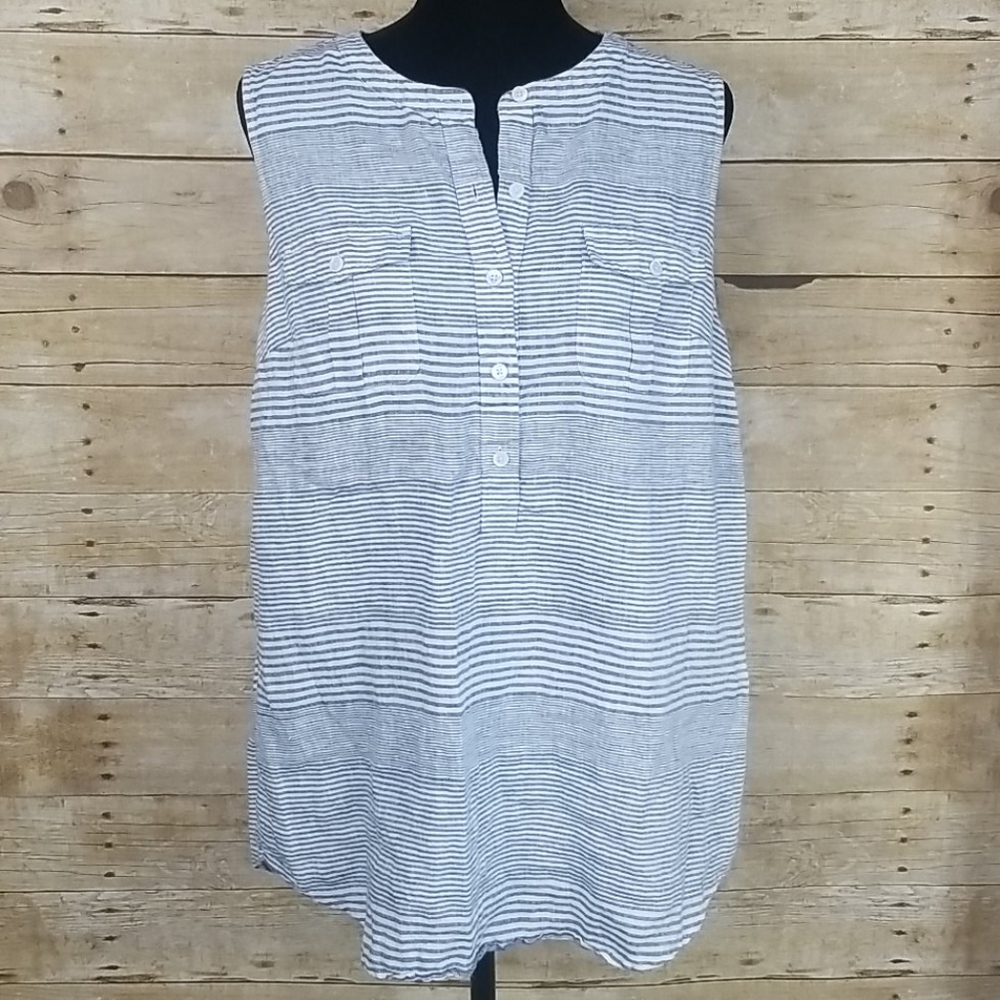 Vineyard Vines Variegated Linen Stripe Popover